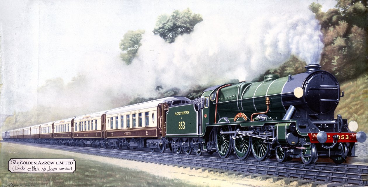 The Golden Arrow Limited, Londres-Paris De Luxe Serviço, de 1900 de English School