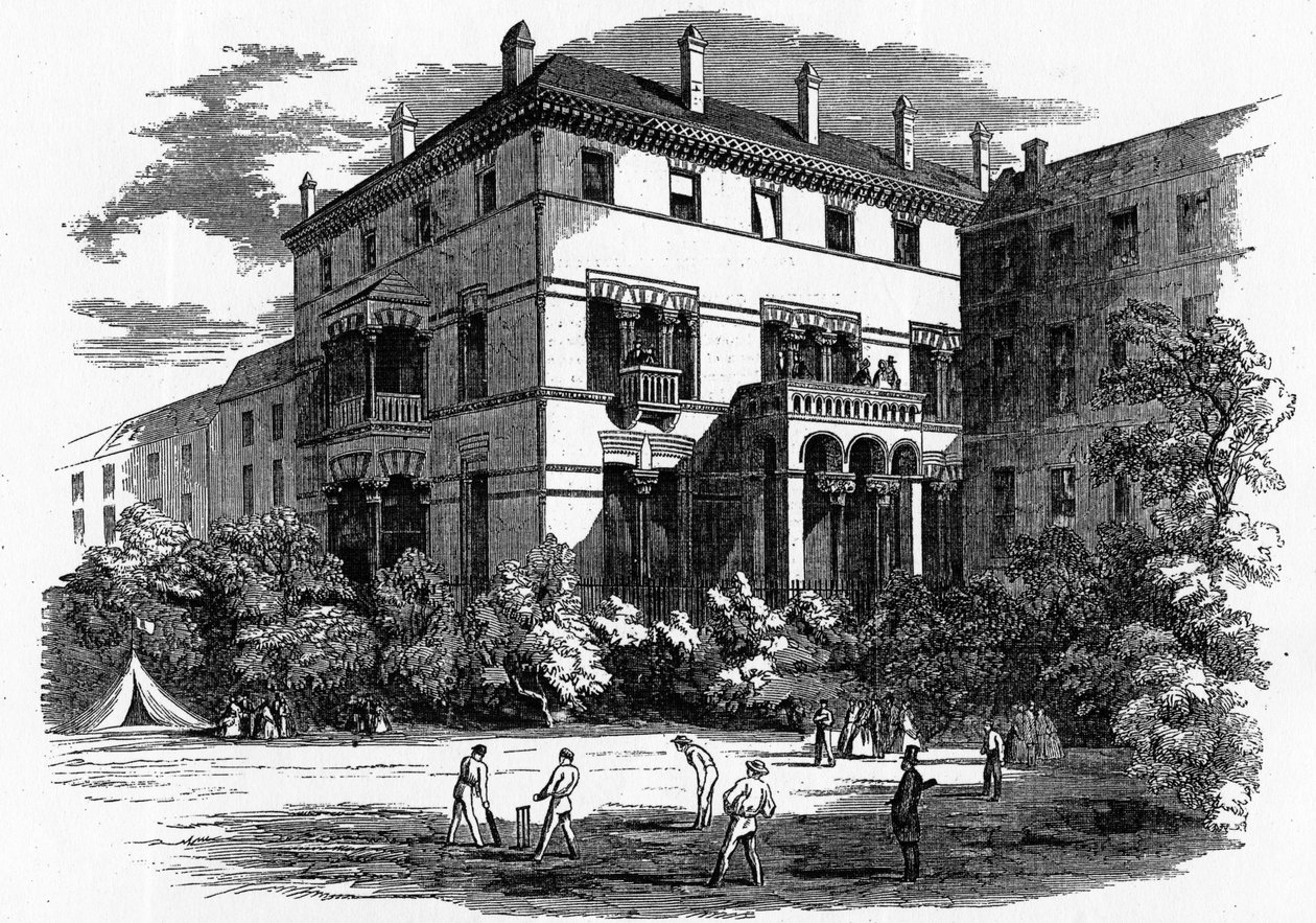 O Kildare Street Club, ilustração de &39;The Illustrated London News&39;, 1861 de English School