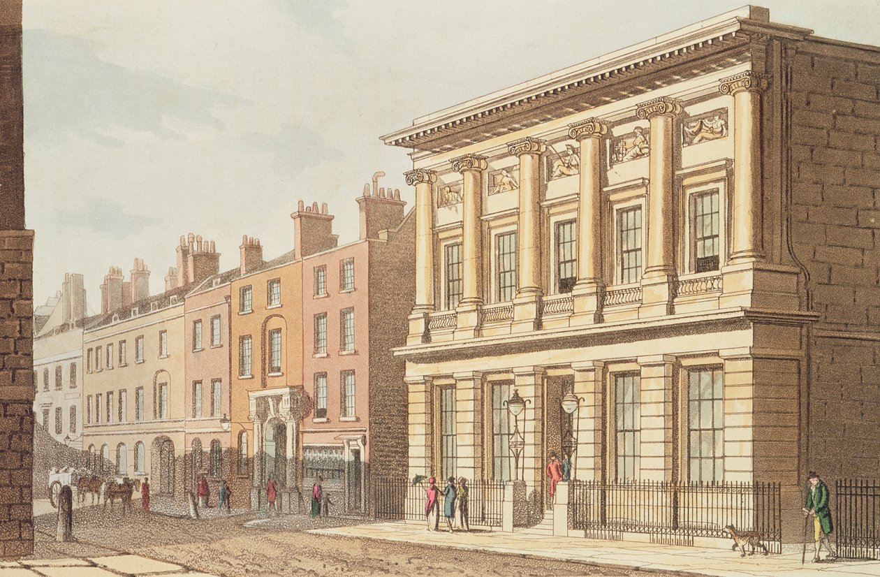 The London Commercial Sale Rooms, de &39;Repositório de Artes de R.Ackermann&39; de 1813 de English School