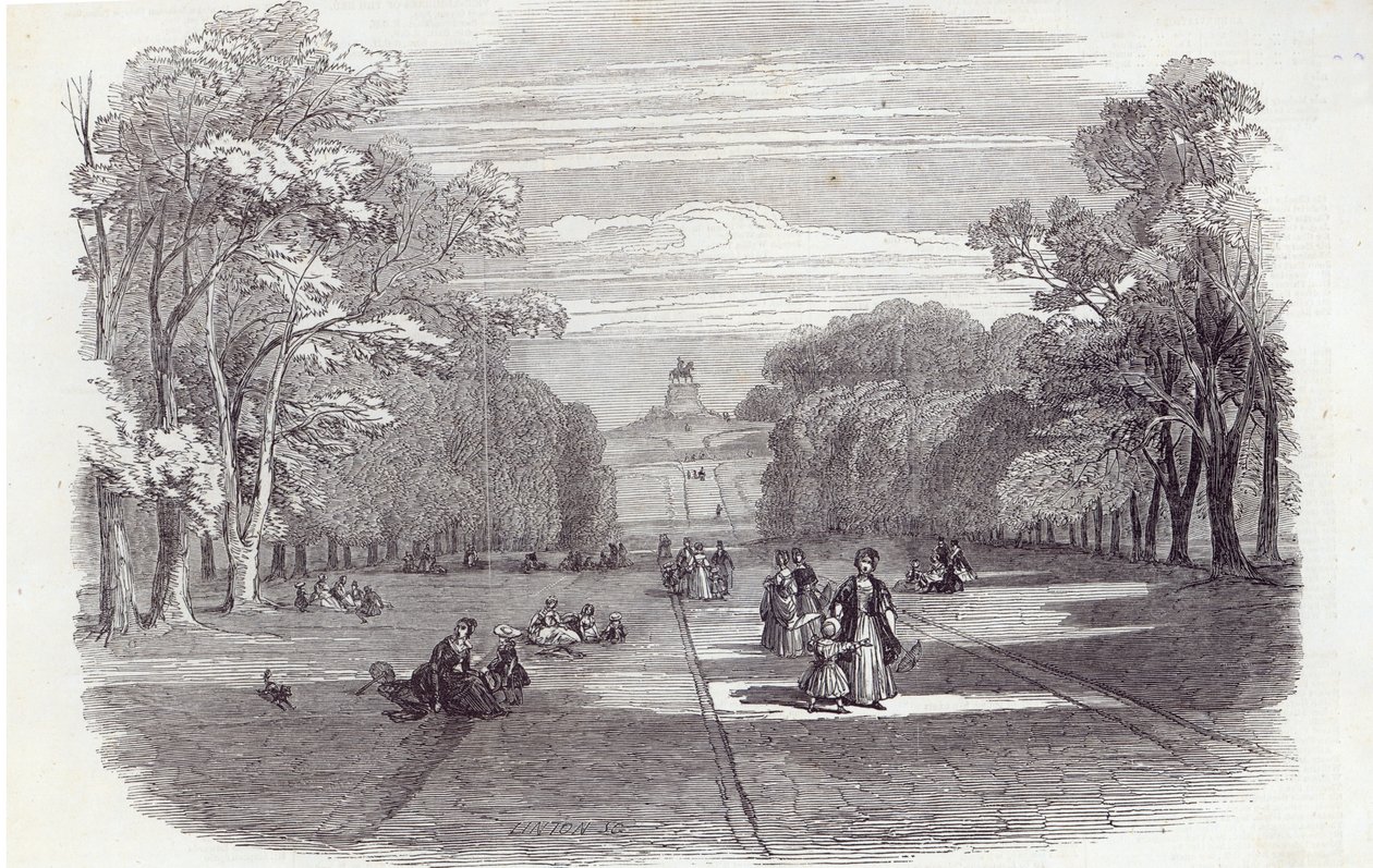 The Long Walk, Windsor, de The Illustrated London News, 14 de novembro de 1846 de English School