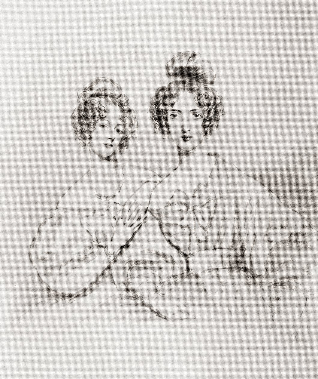 As Senhoritas Catherine e Mary Glynne, de "Gladstone: O Homem e o Estadista", de David Williamson, publicadas em 1898 de English School