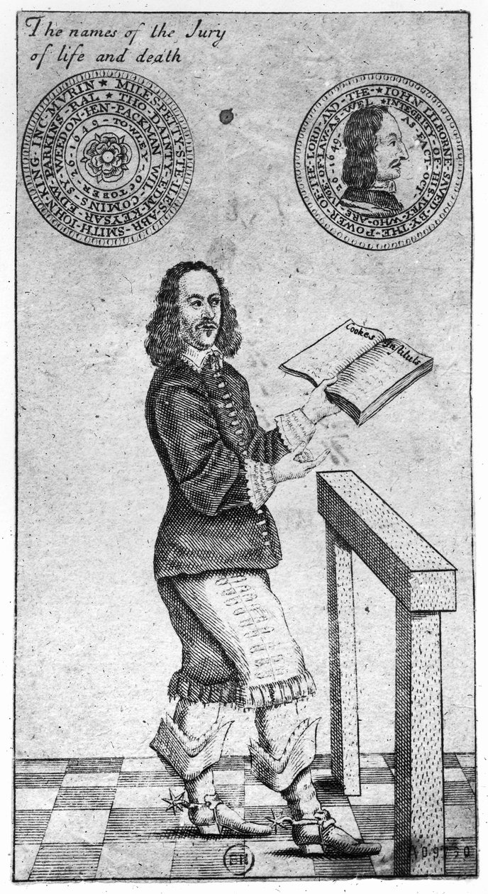 Os nomes do júri da vida e da morte, 1649 de English School