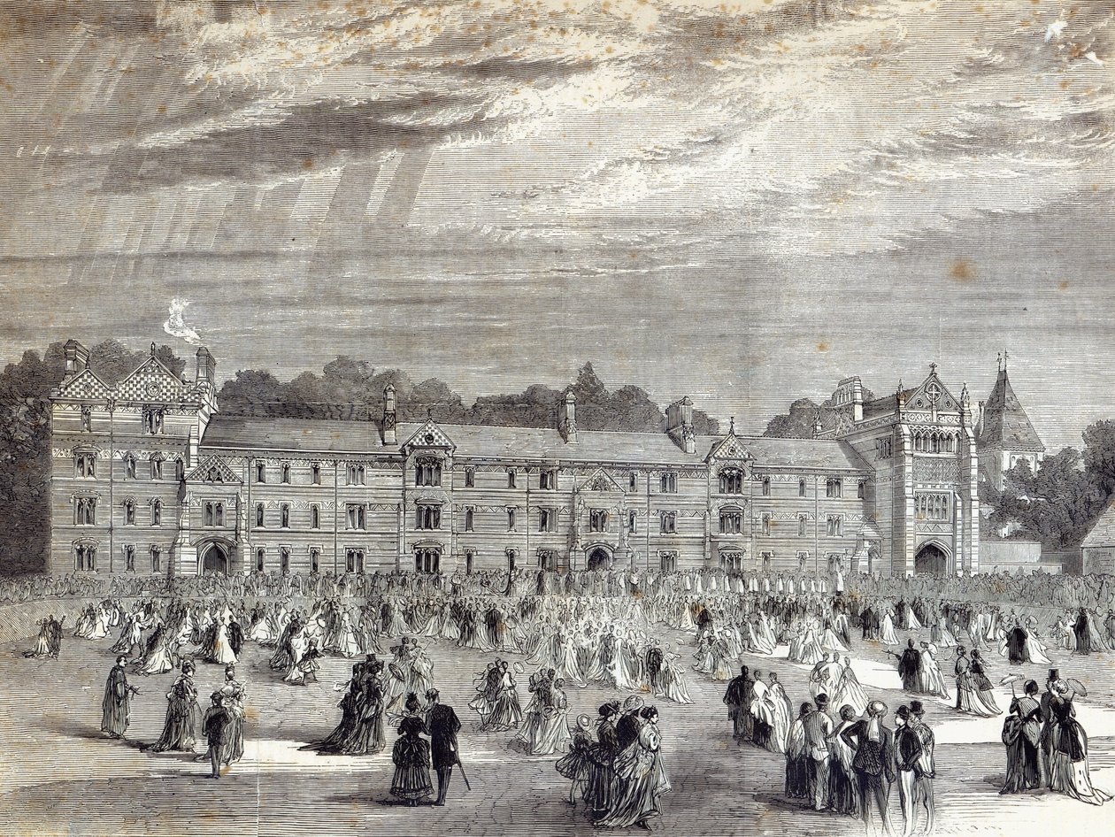 A abertura do Keble College, em Oxford, do &39;The Illustrated London News&39; de English School