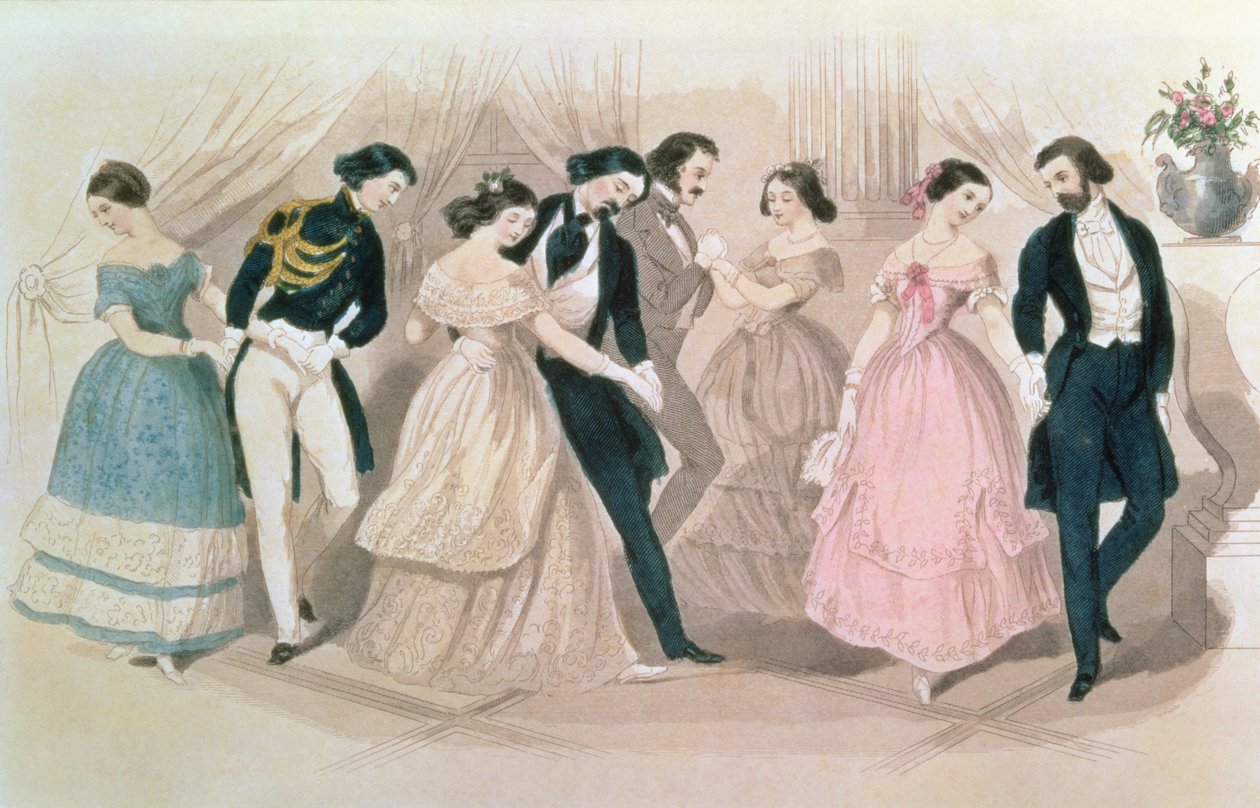 The Polka Fashions, de Godey&39;s Lady&39;s Book, vol. XXXI, 1845 de English School