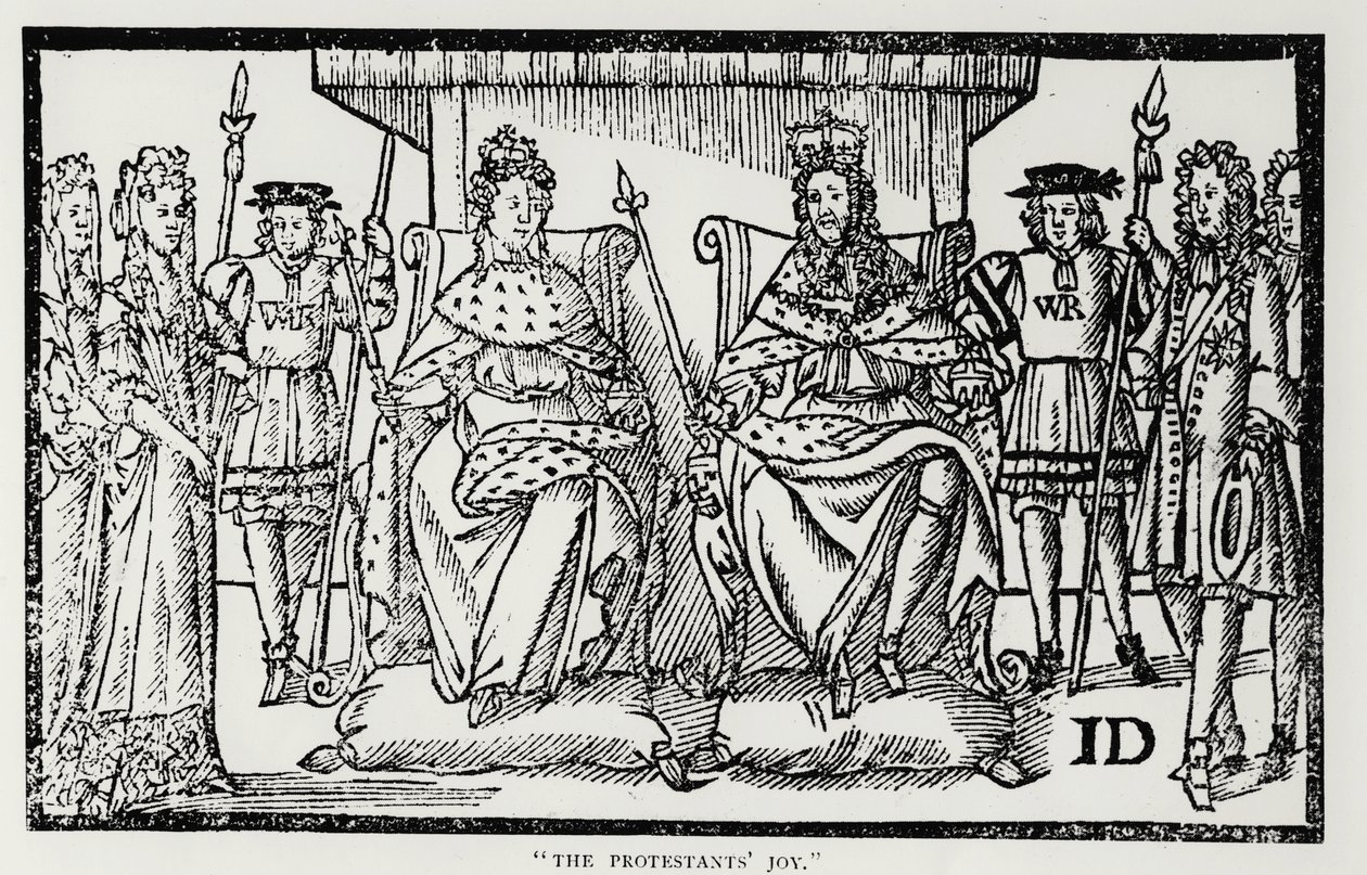 A Alegria dos Protestantes, 18 de abril de 1689 de English School