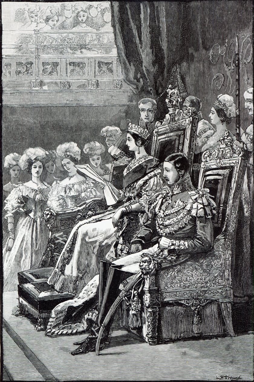 O Parlamento de Abertura da Rainha em 1846 de English School