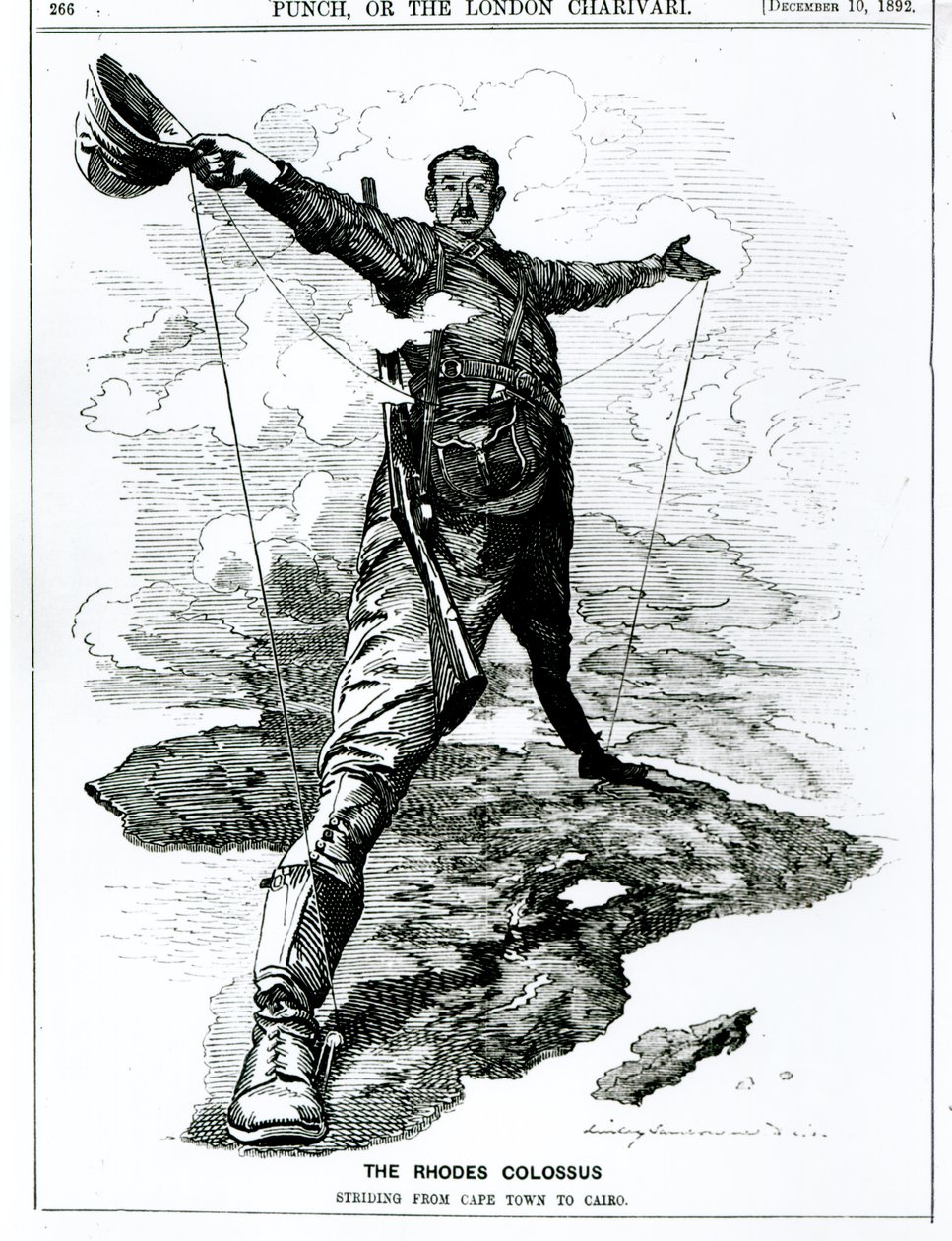 O Colosso de Rodes, de &39;Punch&39;, 10 de dezembro de 1892 de English School