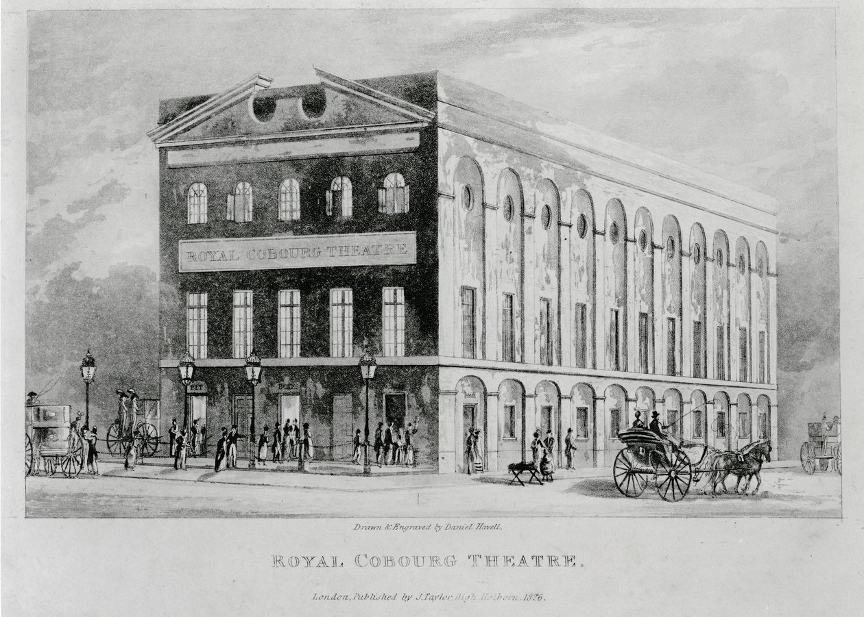 O Royal Coburg Theatre, Surrey, 1826 de English School