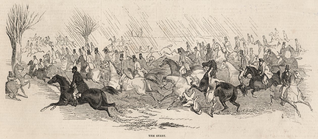 The Start, de &39;The Illustrated London News&39;, 5 de dezembro de 1846 de English School