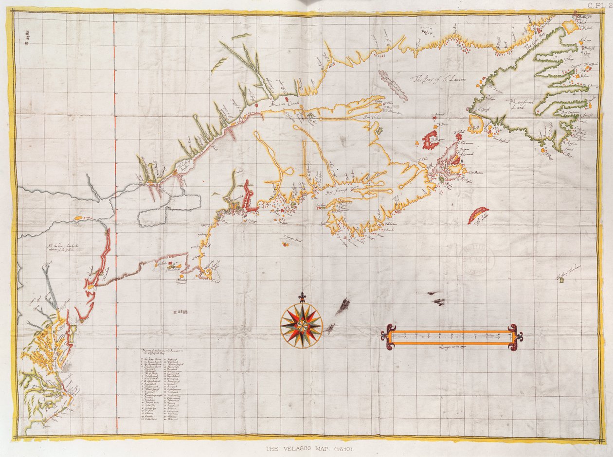 O Mapa de Velasco, fac-símile, 1610 de English School