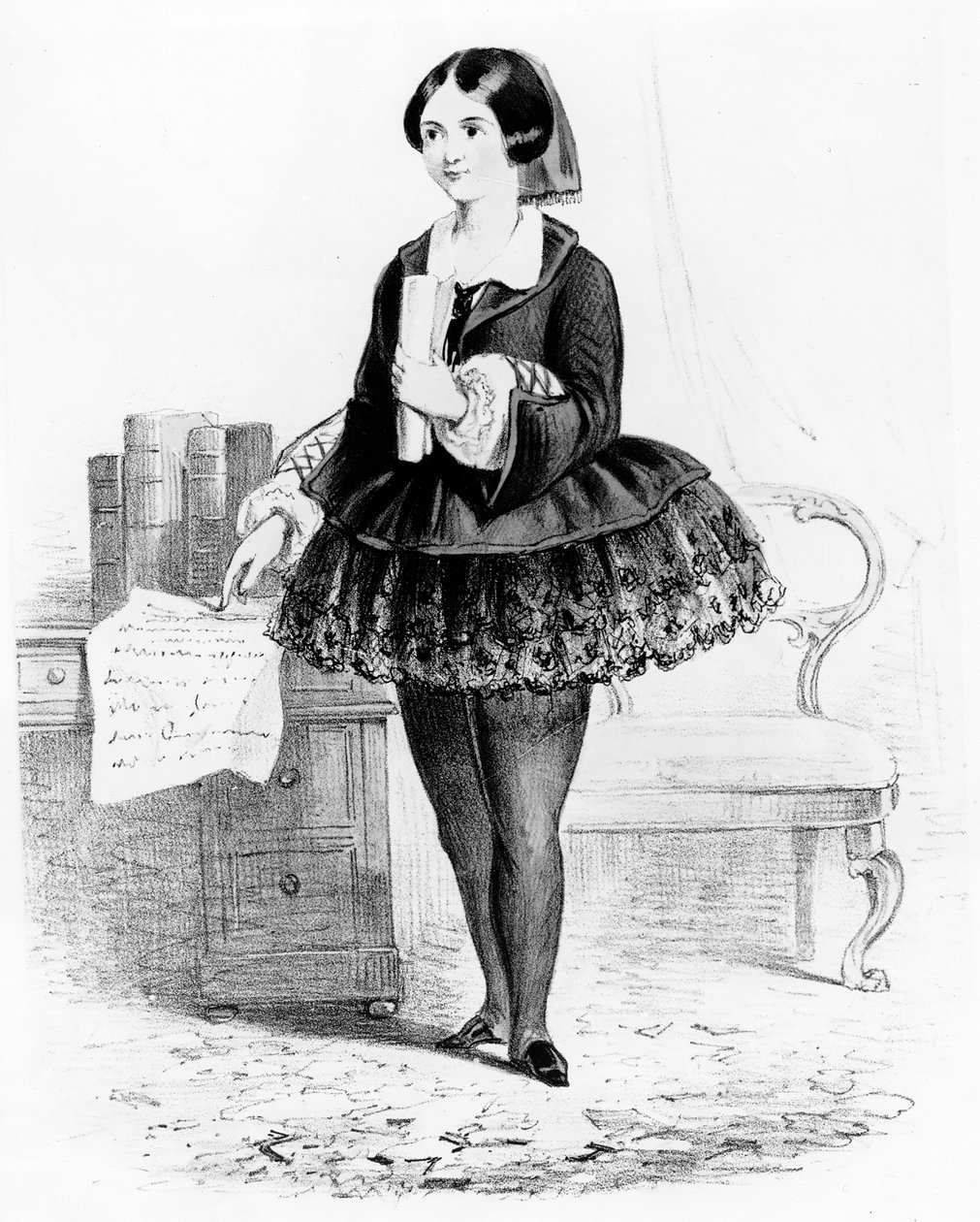 A Viscondessa Wear&39;em, c.1880-1900 (litografia) de English School