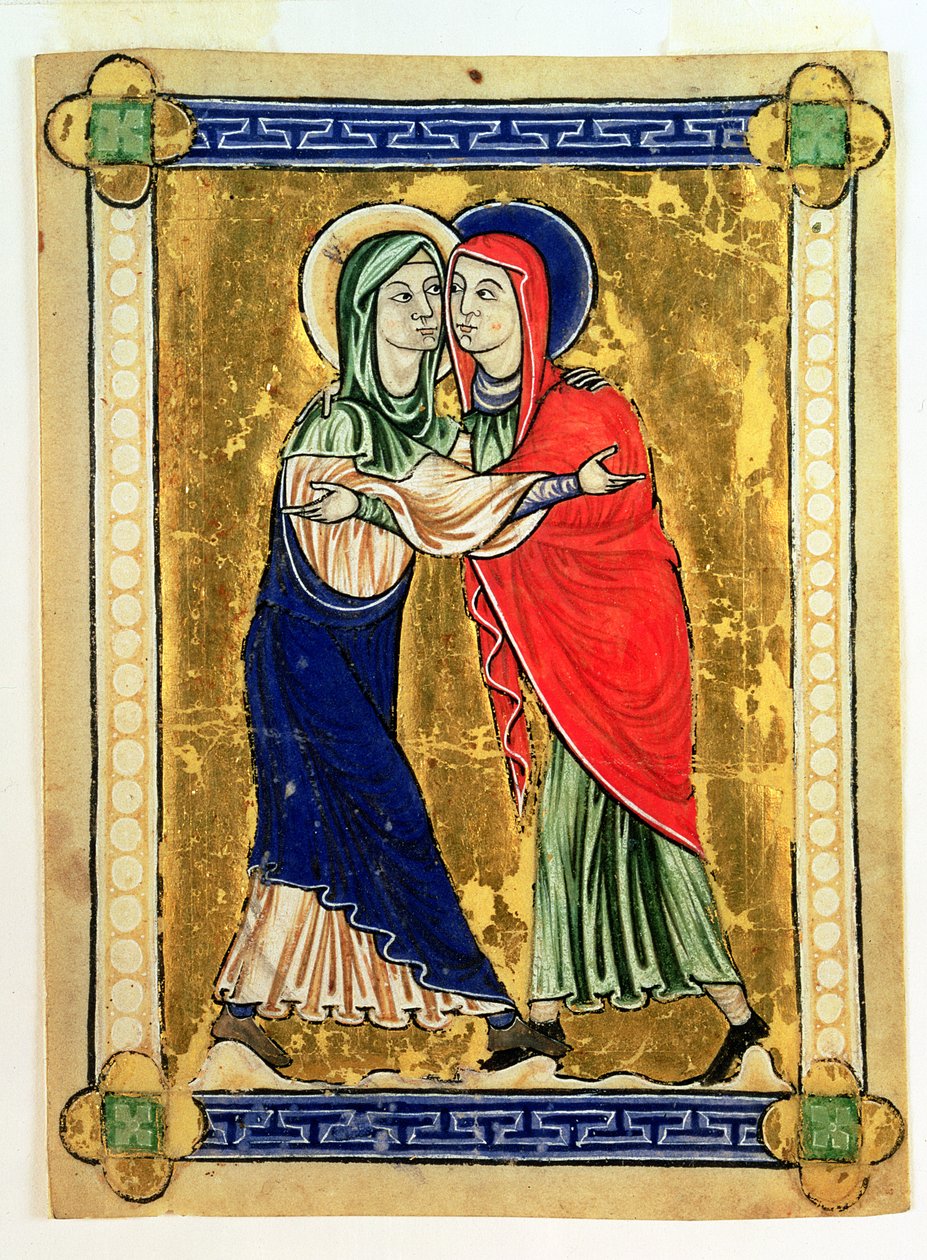 A Visitação, 1200 (aguarela sobre velino) de English School