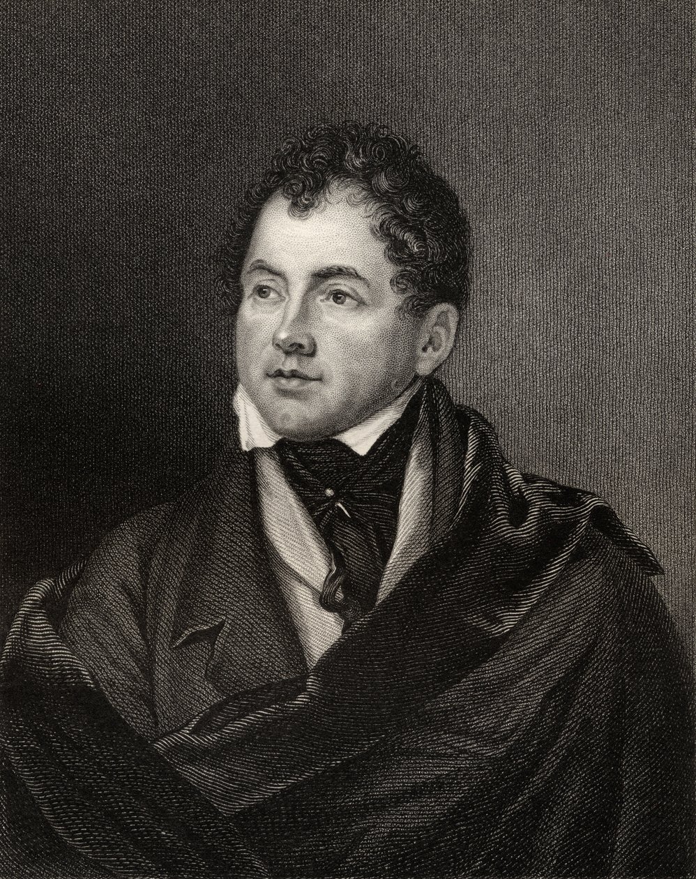 Thomas Moore, gravado por G. Adcock, da National Portrait Gallery, volume III, publicado em 1835 de English School
