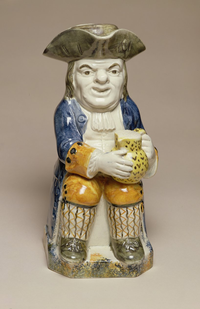 Toby Jug, feito em Staffordshire, c.1790-1810 (barro) de English School