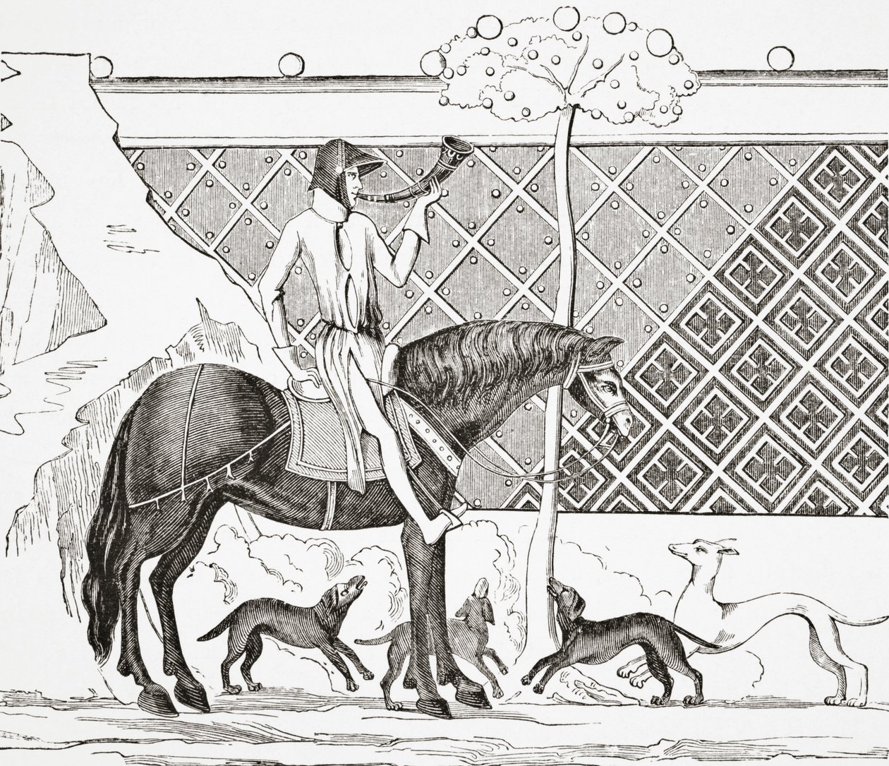Tristan na perseguição, 1878 de English School