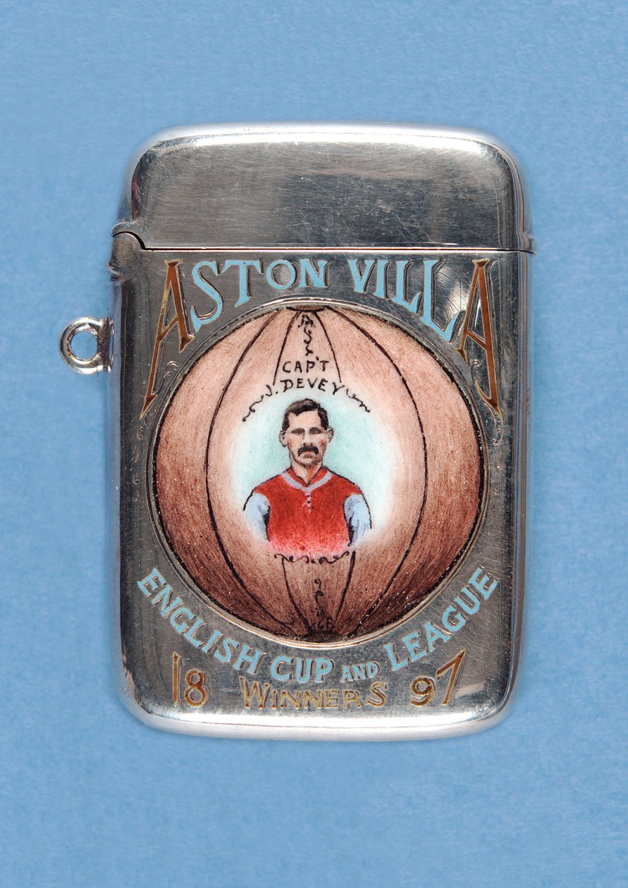 Estojo Vesta decorado com &39;Aston Villa English Cup e League Winners&39;, 1897 (metal und esmalte) de English School