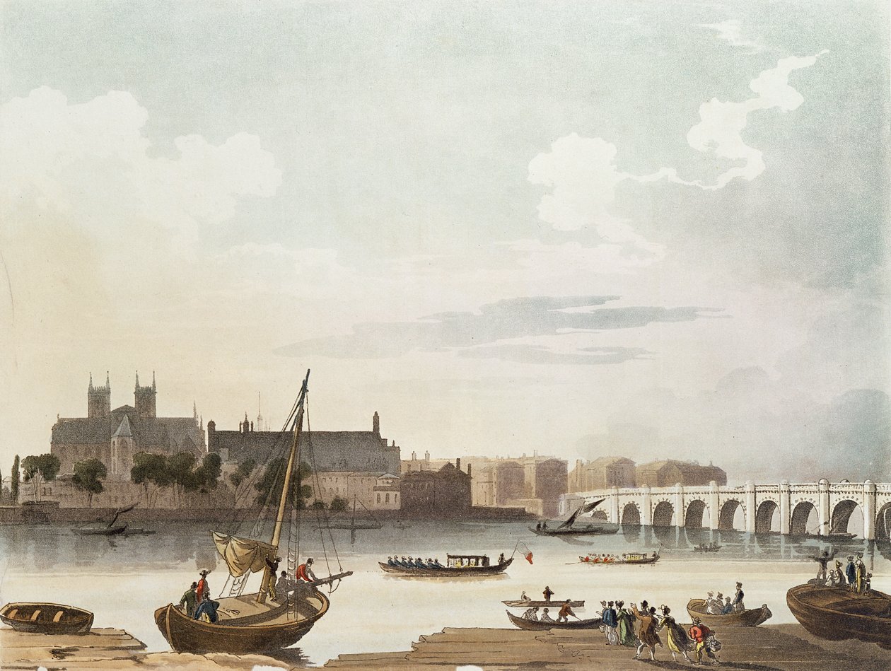 Vista, de, westminster, e, a, ponte de English School