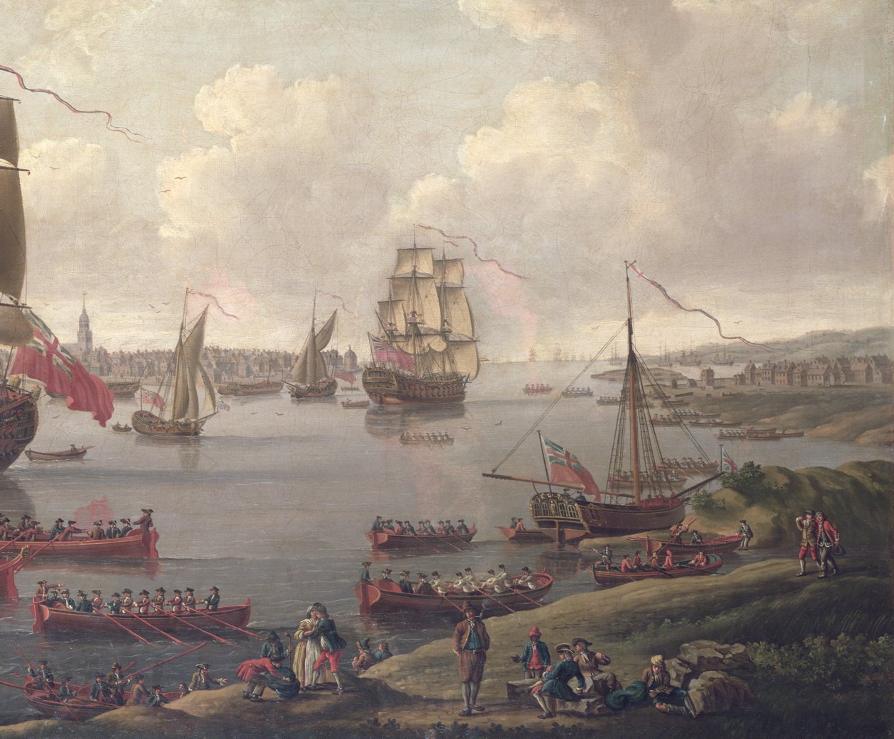 Vista do Tamisa, 1761 (detalhe de 18935) de English School