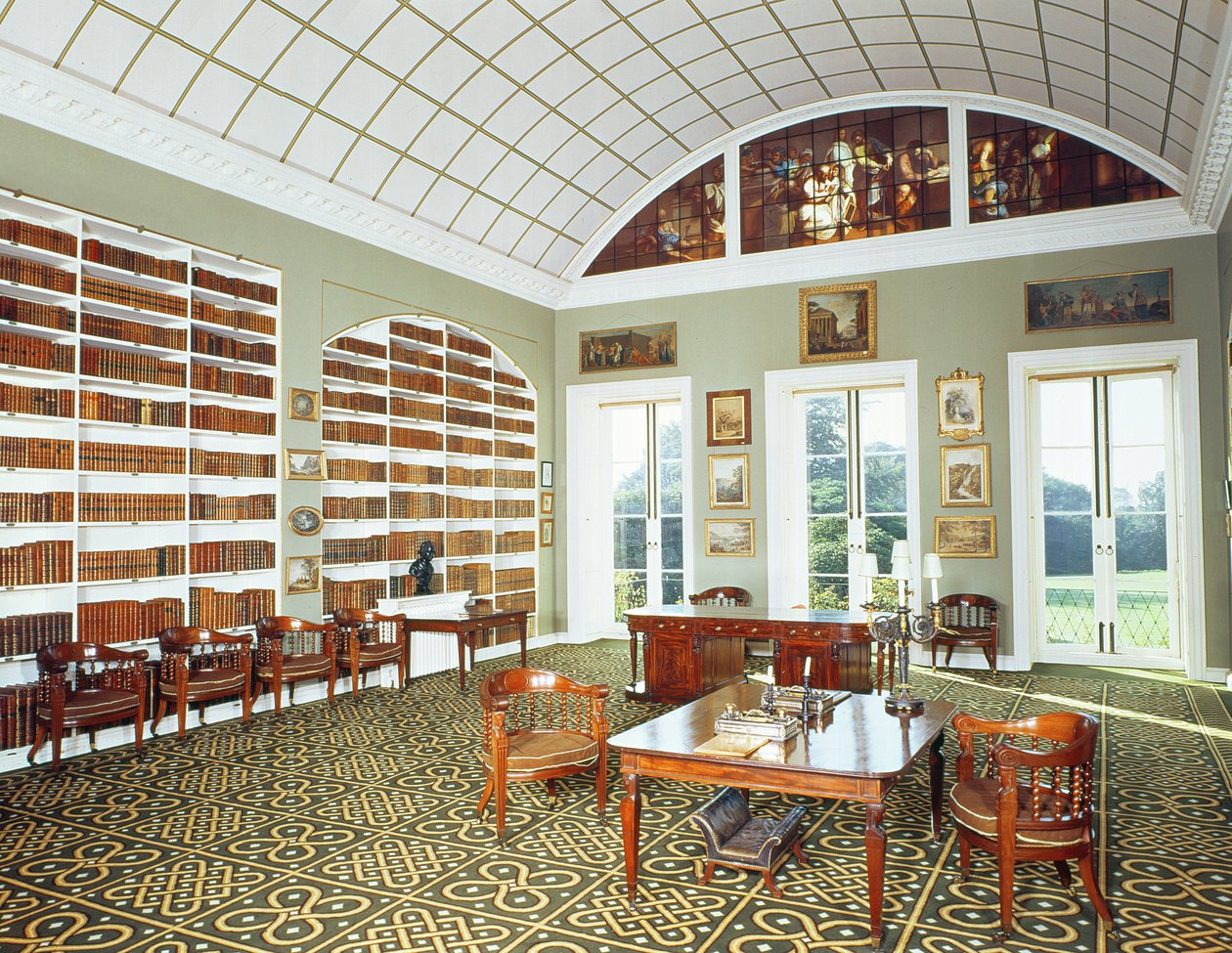 Vista da biblioteca, 1793 de English School