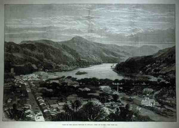 Visita dos Príncipes dos Marinheiros ao Ceilão: View of Kandy, de The Illustrated London News, 11 de fevereiro de 1882 de English School