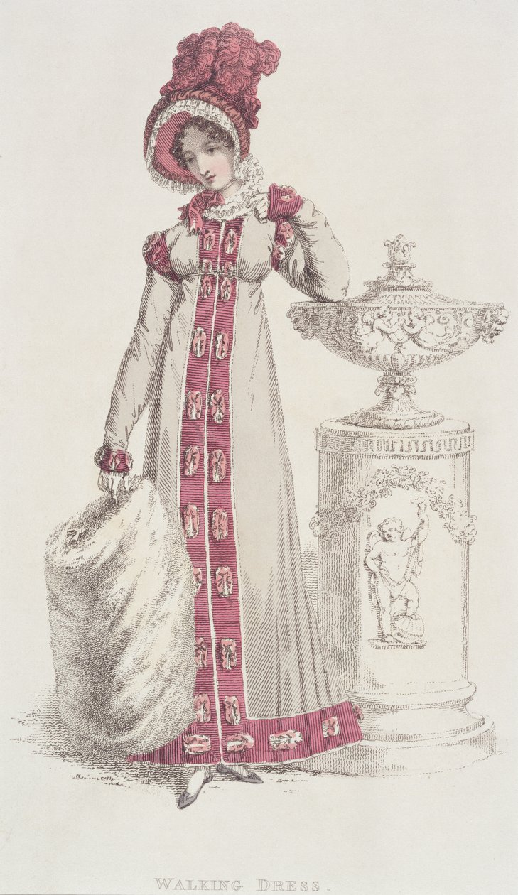 Walking Dress, dezembro de 1819, do Ackermanns Repository of Arts de English School