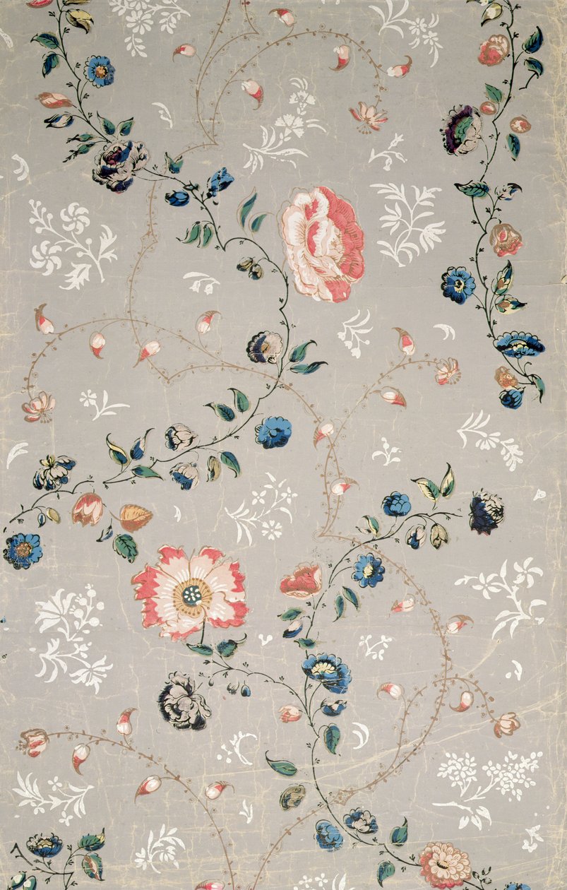 Design de papel de parede com flores espalhadas de English School