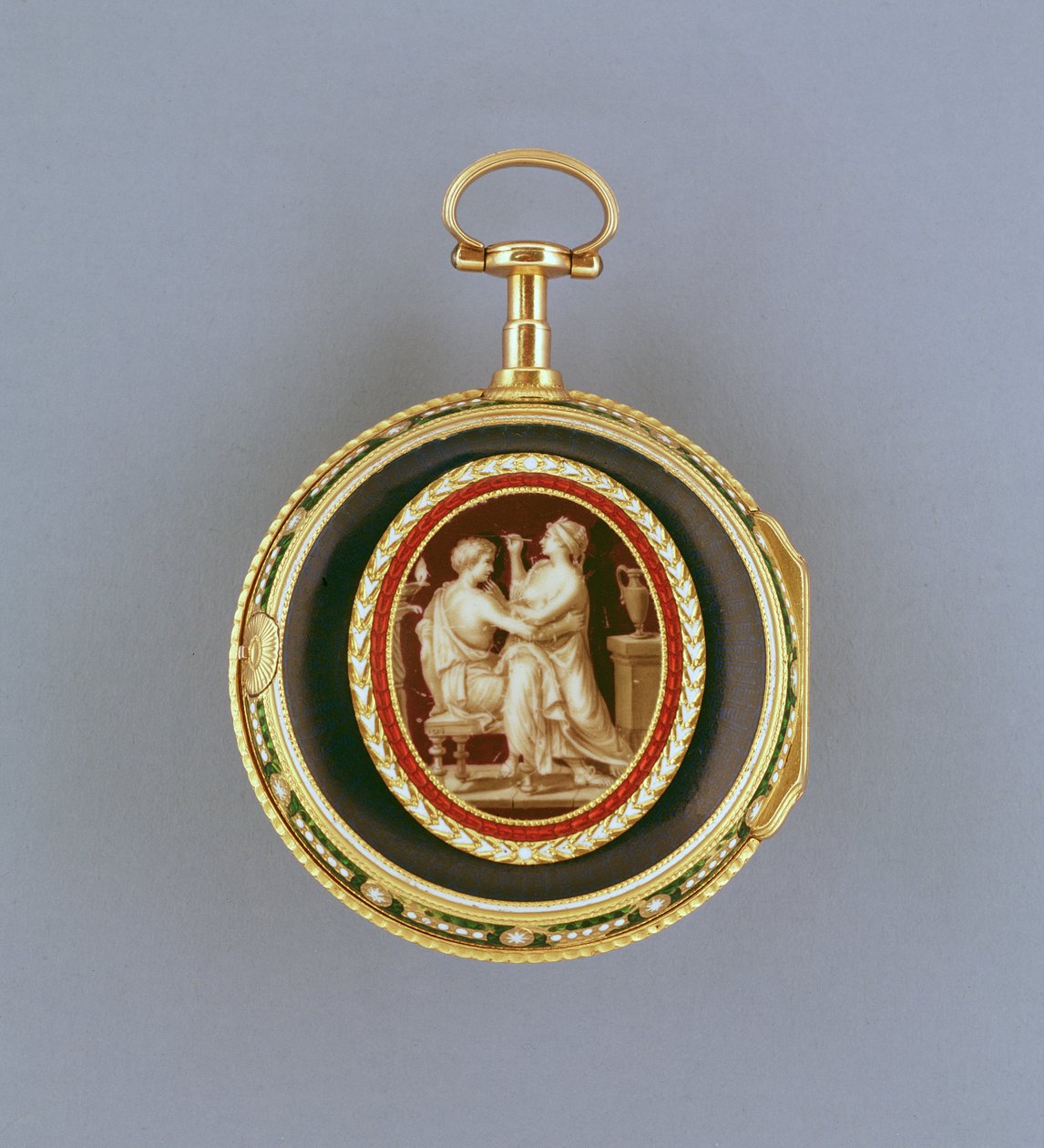 Assista, assinado Jas.Upjohn und Co., Londres, 1778-79 (ouro esmaltado) de English School