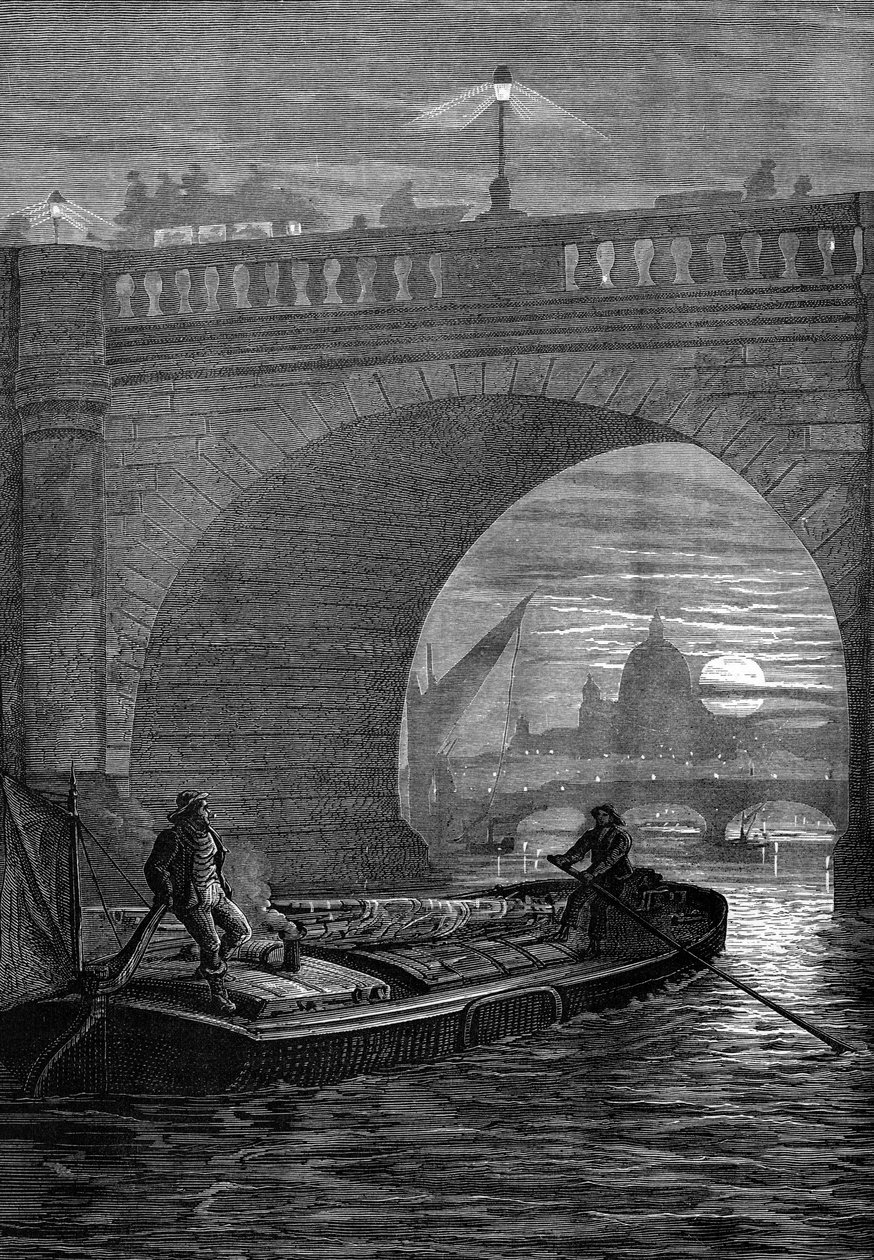 Ponte de Waterloo à noite de English School