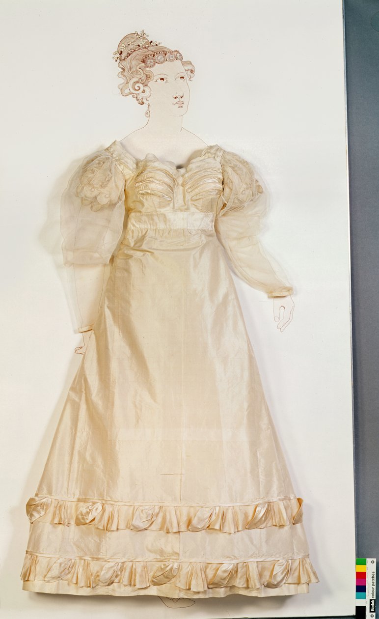 Vestido de casamento, 1821 de English School