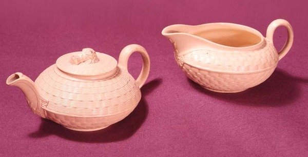 Wedgwood caneware bule e jarro de leite, c.1860 (cerâmica) de English School