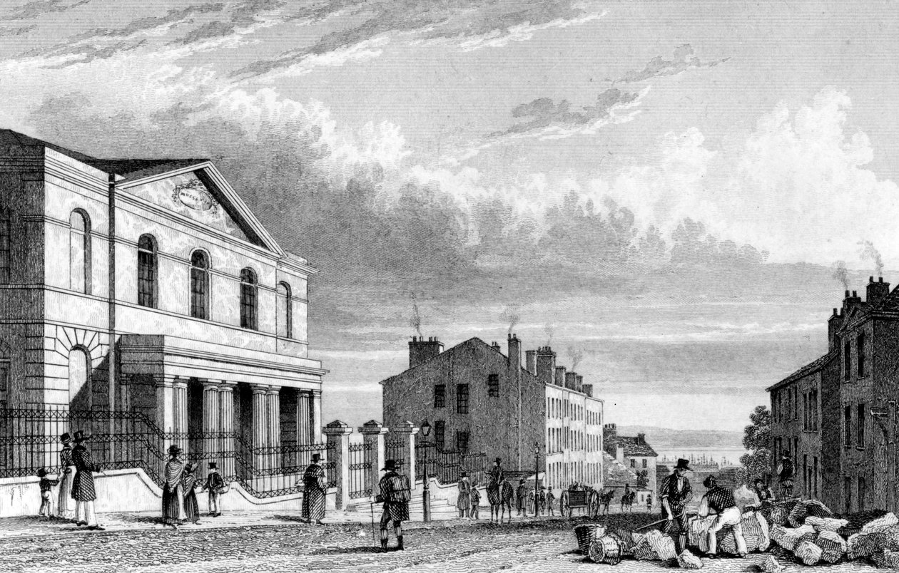 Capela Wesleyan, Stanhope Street, Liverpool, gravada por J. Smith de English School