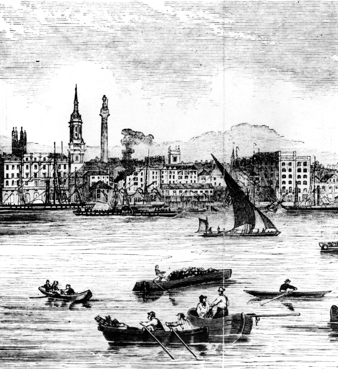 Cais no rio Tamisa, St. Benet&39;s para Nicholson&39;s Wharf de English School