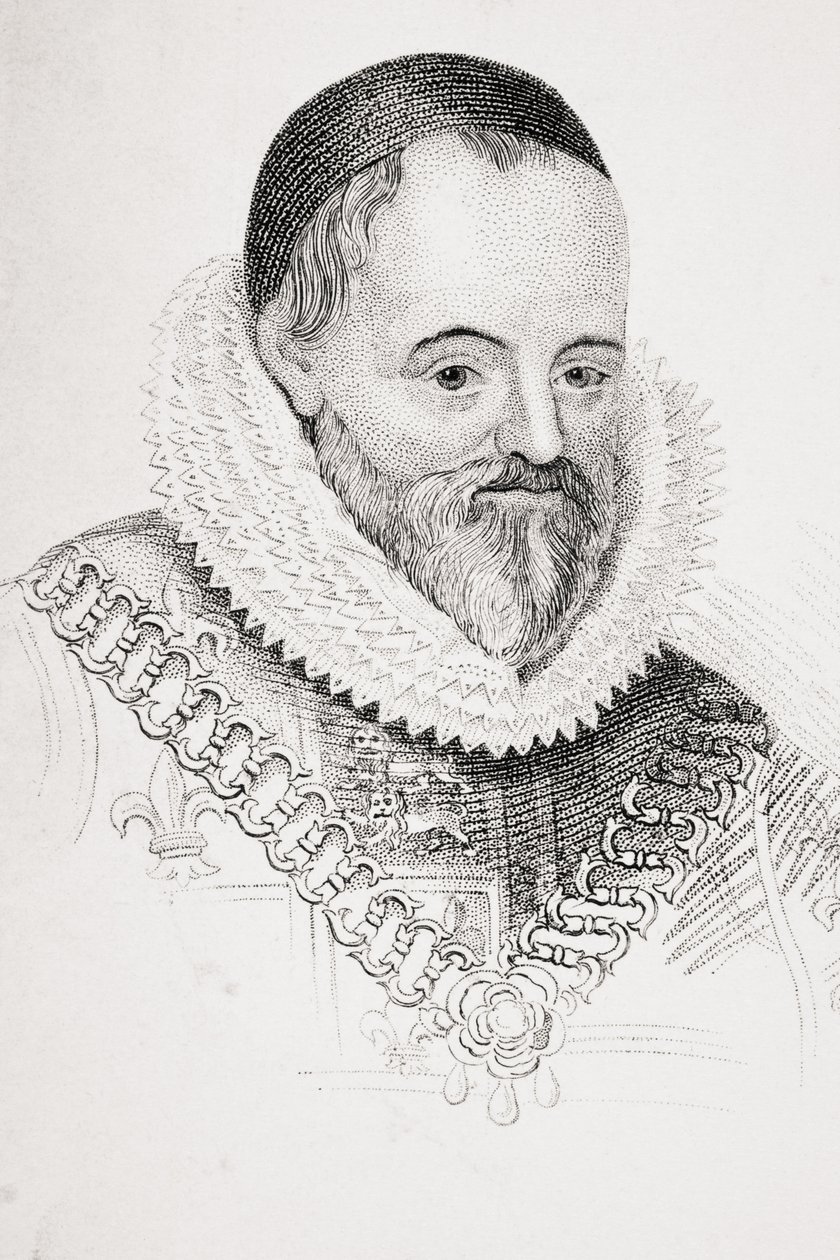 William Camden, ilustração de &39;Old England&39;s Worthies&39; de Lord Brougham, publicado em 1880 de English School