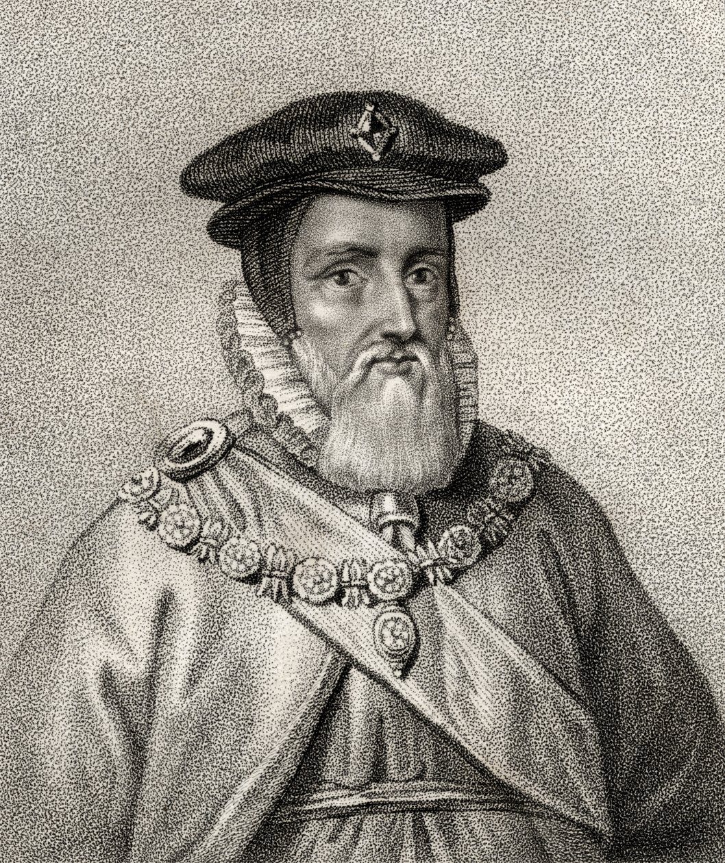 William Cecil, ilustração de "Um catálogo de autores reais e nobres, Volume II", publicado em 1806 de English School