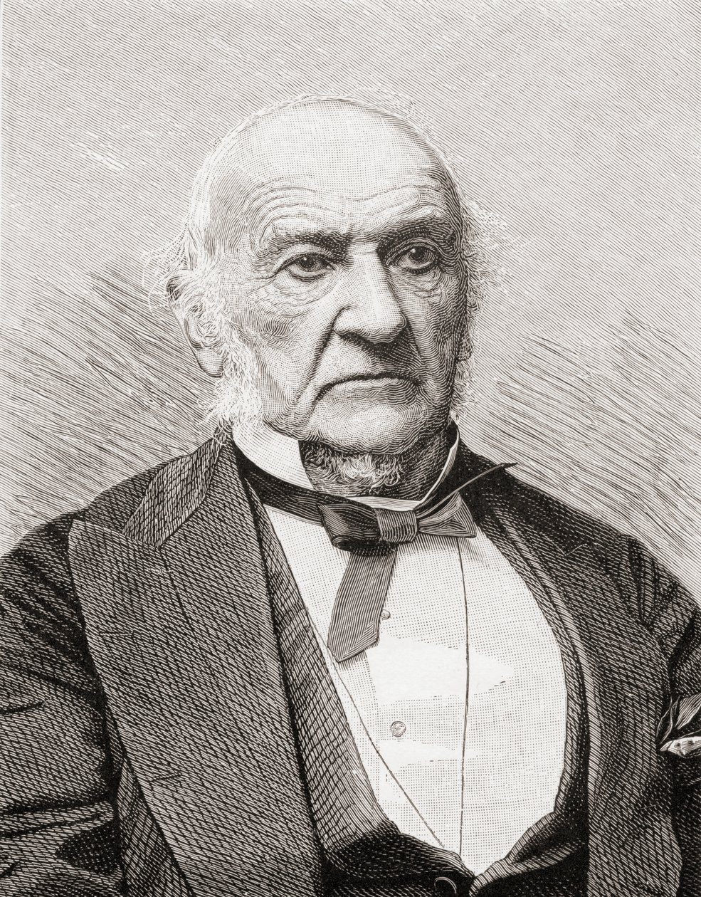 William Gladstone, de &39;Gladstone: The Man and the Statesman&39;, de David Williamson, publicado em 1898 de English School