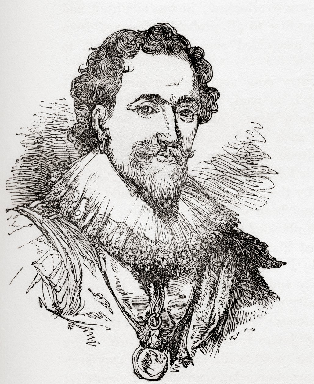 William Herbert, 3o Conde de Pembroke, 1580 - 1630. Inglês nobre, político e cortesão, da Velha Inglaterra: A Pictorial Museum, pub. 1847 de English School