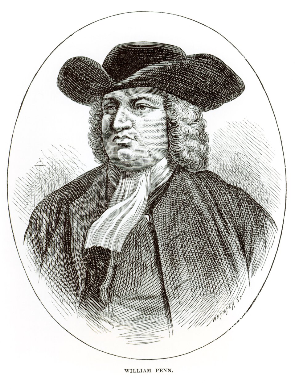 William Penn (1644-1718) gravado por Josiah Wood Whymper (1813-1903) de English School
