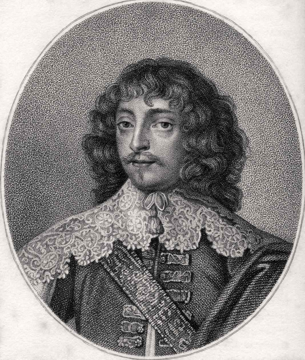 William Villiers, ilustração de "Um catálogo de autores reais e nobres, volume V", publicado em 1806 de English School