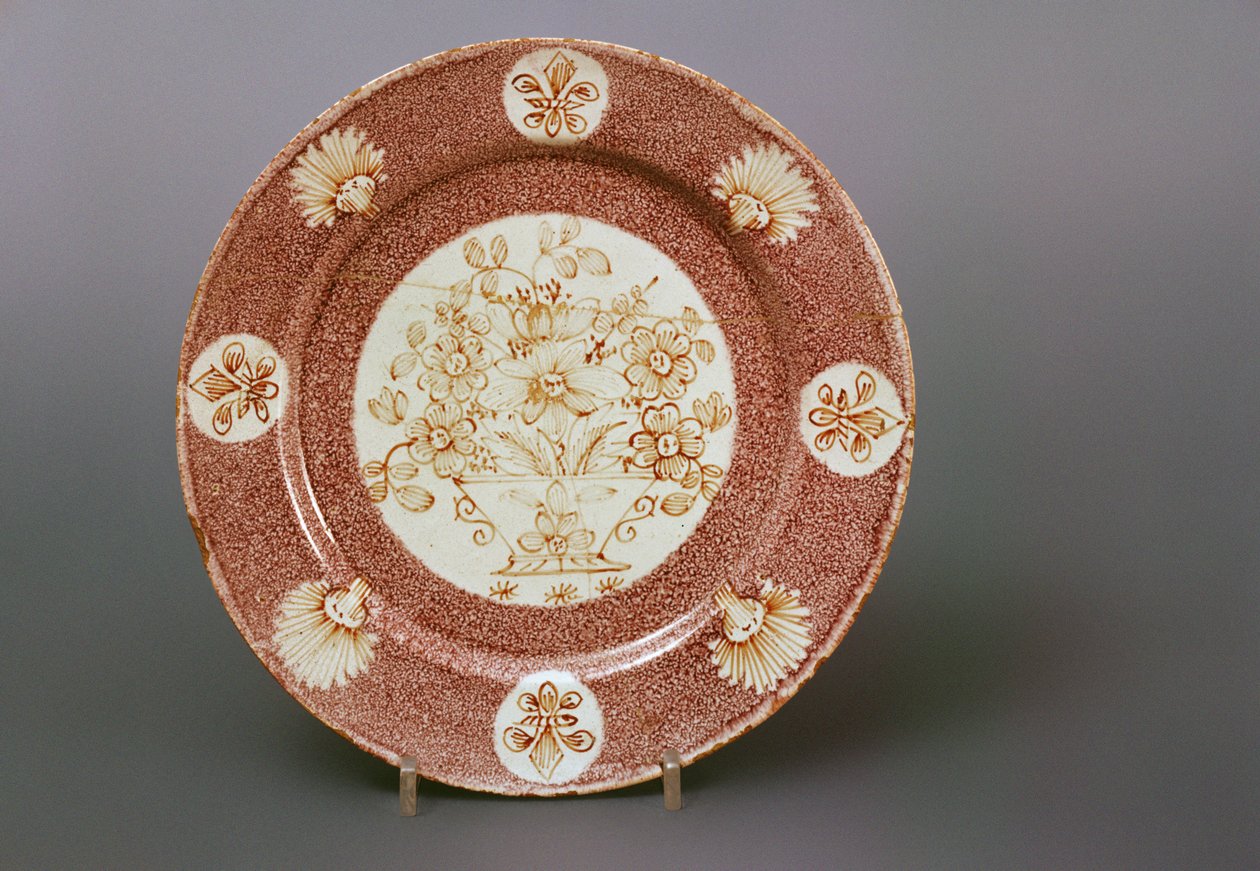 Placa de delftware de Wincanton, c.1745 (cerâmica) de English School