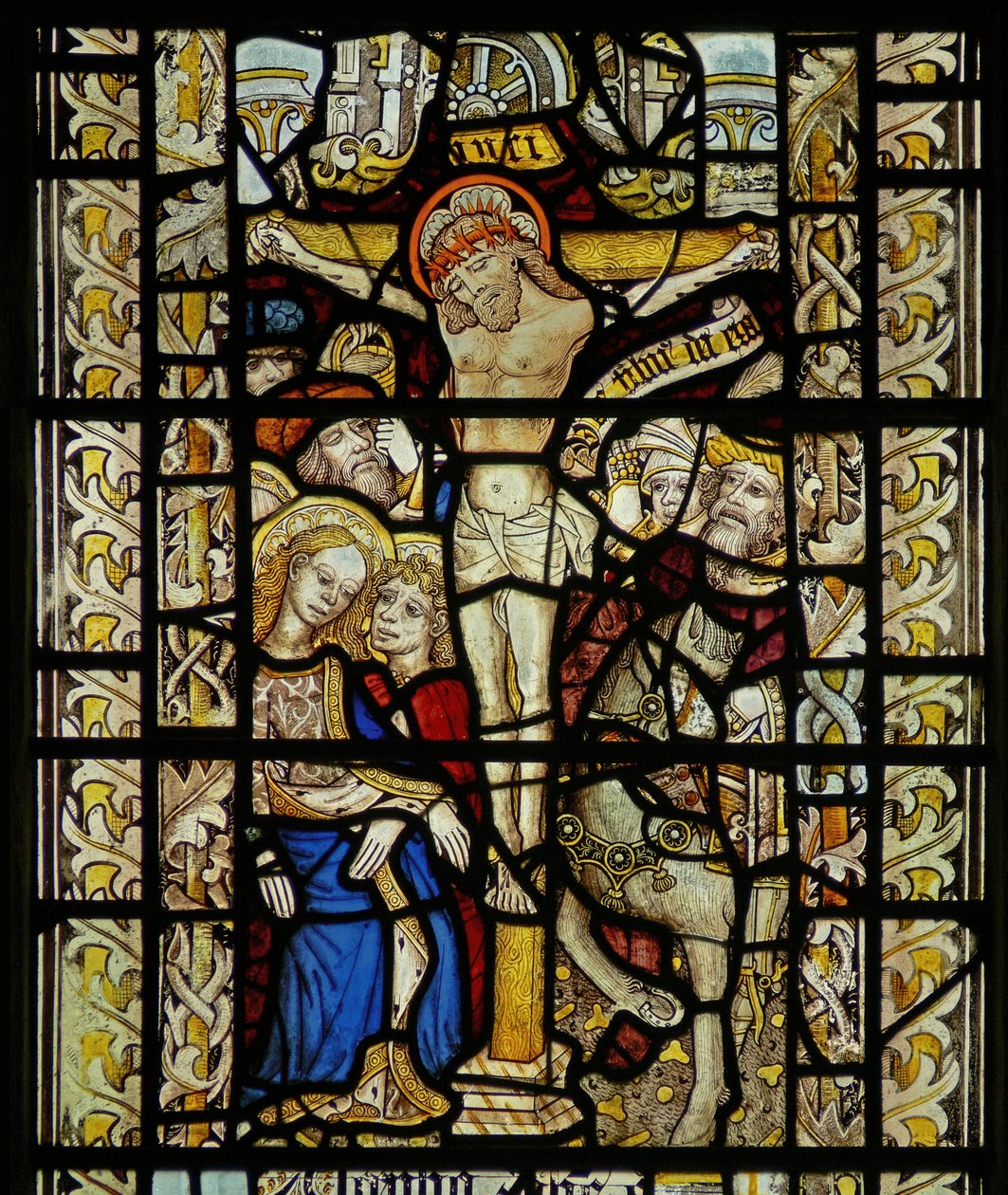 Janela retratando a crucificação de English School