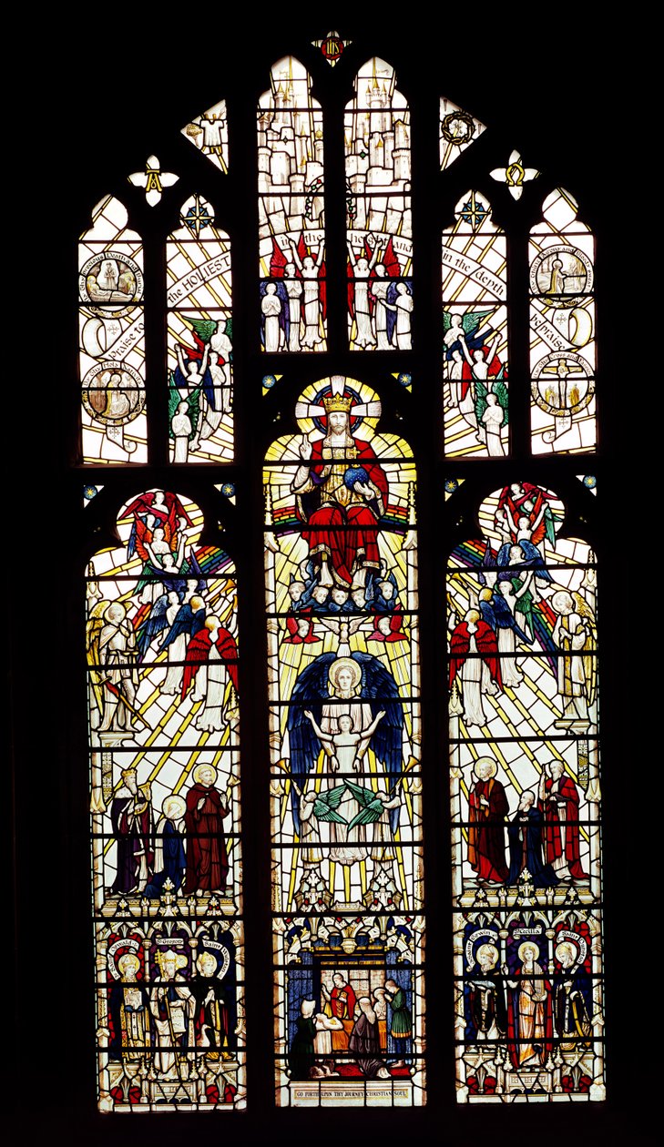 Janela na Catedral de Worcester, século XV (vitral) de English School