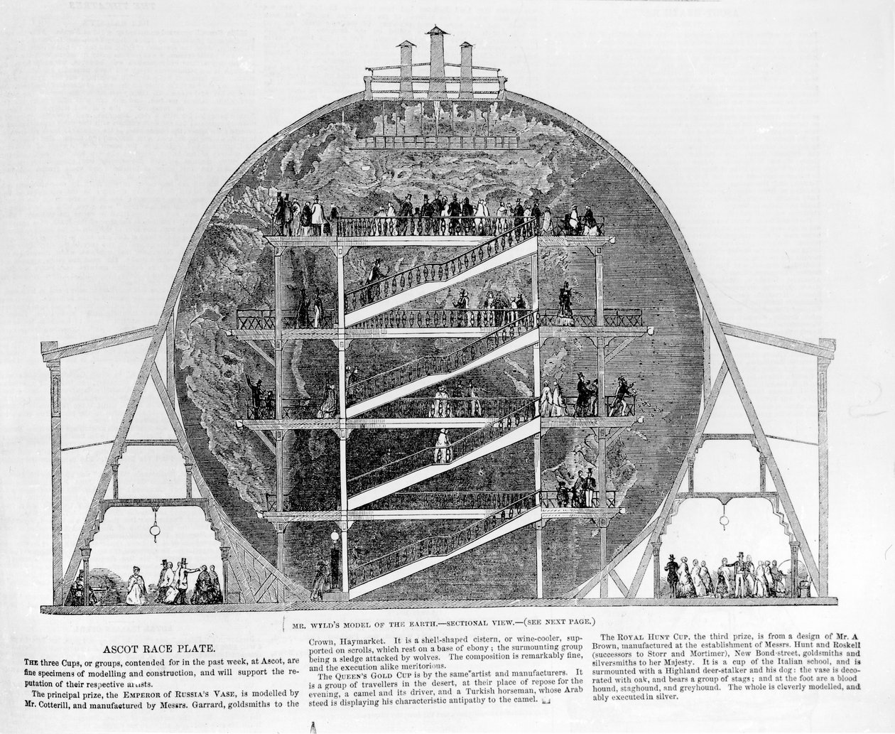 Modelo da Terra da Wyld, 1851 de English School