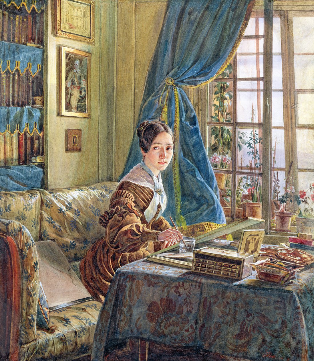 Pintura jovem de English School