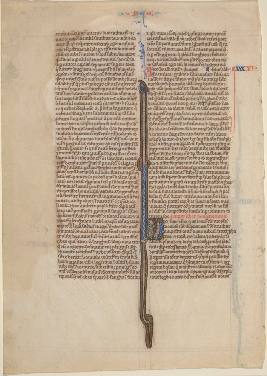 Folha Manuscrito de uma Bíblia (Deuteronômio) de English 13th Century