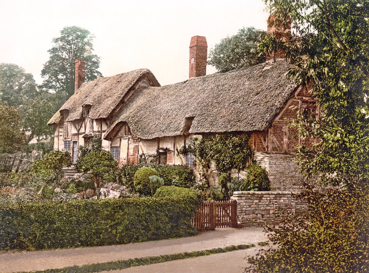 Anne Hathaways Cottage em Stratford-upon-Avon, 1890-1900 de English Photographer