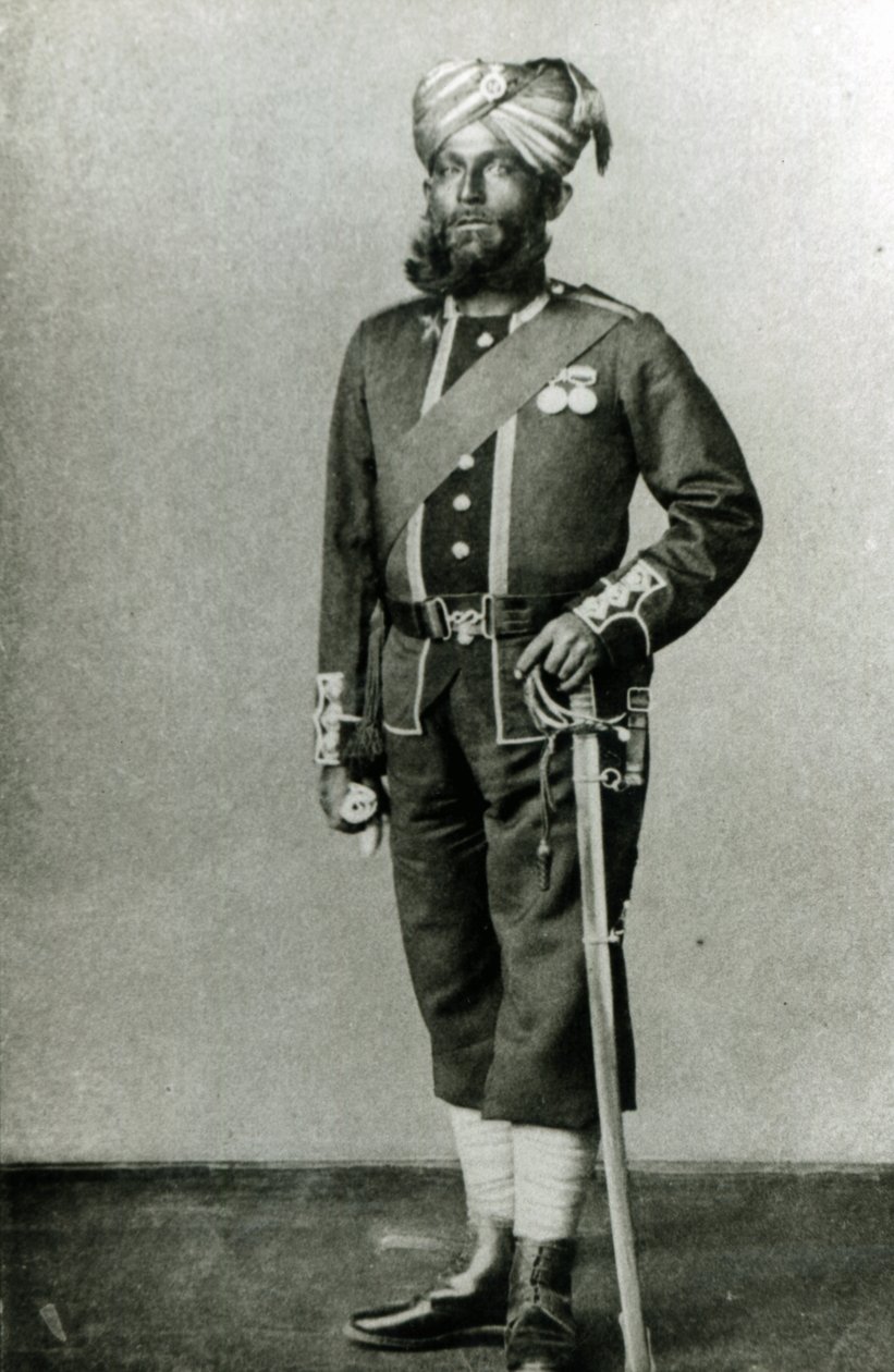 Bengala Infantryman, c.1900 (foto a p/b) de English Photographer