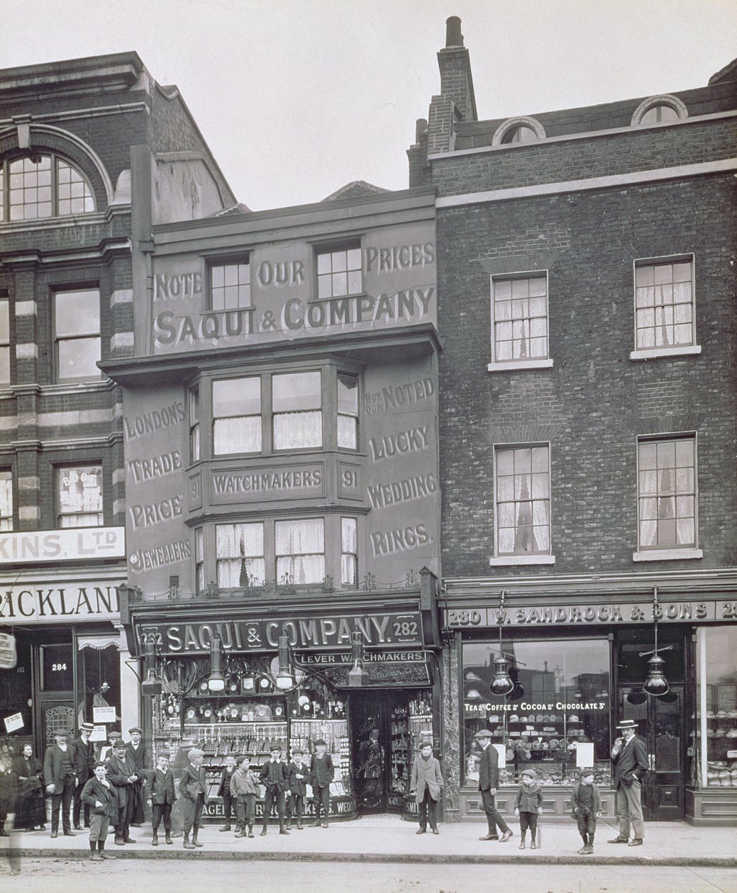 Bishopsgate, de edifícios históricos de Londres por Alfred und John Bool (f.1850-1900) e Henry Dixon (1820-92) de English Photographer