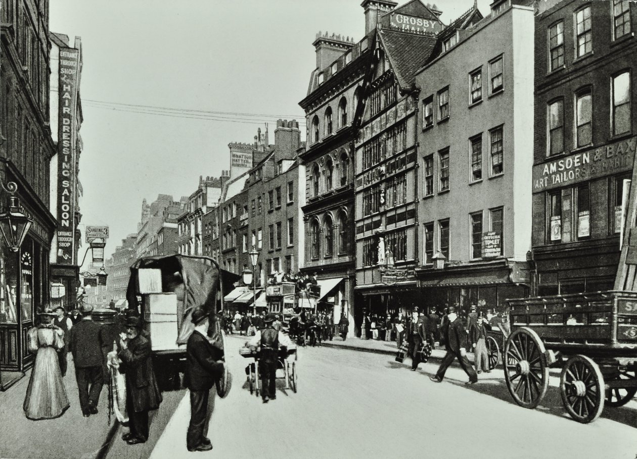 Crosby Hall, Bishopsgate: lado leste, Londres, 1890 de English Photographer