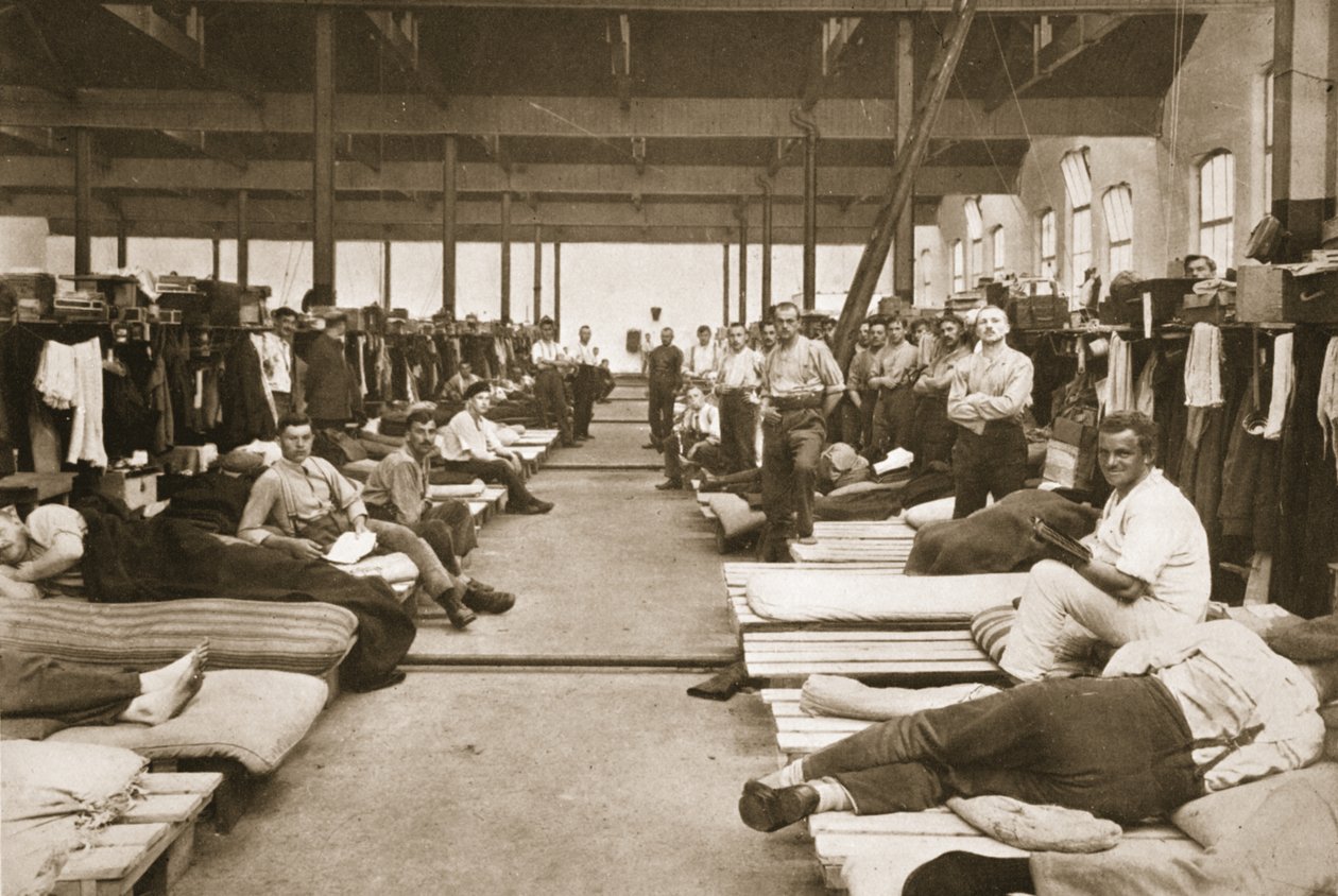 General Quarters, Handforth, ilustração de prisioneiros alemães na Grã-Bretanha (fotogravura) de English Photographer