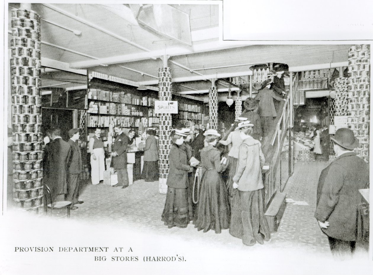 Departamento de Provisão Harrods, c.1901 de English Photographer
